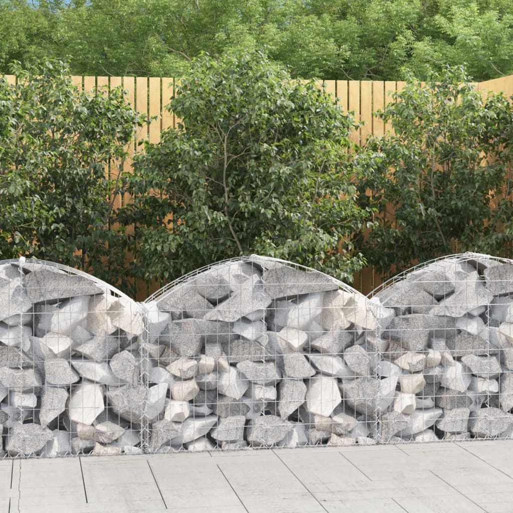 Vidaxl Schanskorf Gewölbe 100x30x60 80 cm verzinktes Eisen