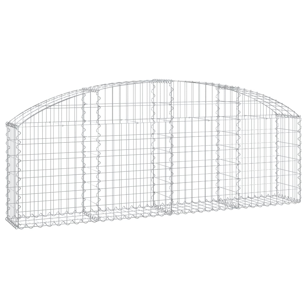 Vidaxl Schanskorf Gewölbe 200x30x60 80 cm verzinktes Eisen