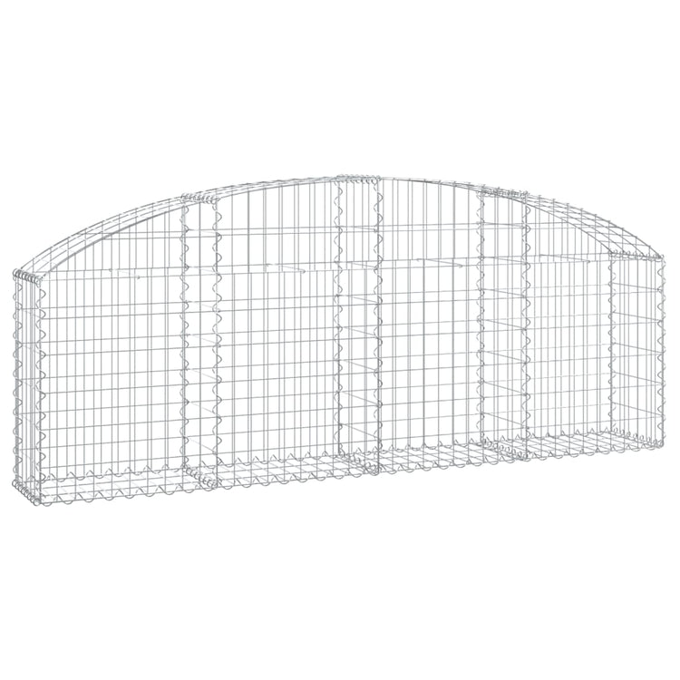 Vidaxl Schanskorf Gewölbe 200x30x60 80 cm verzinktes Eisen