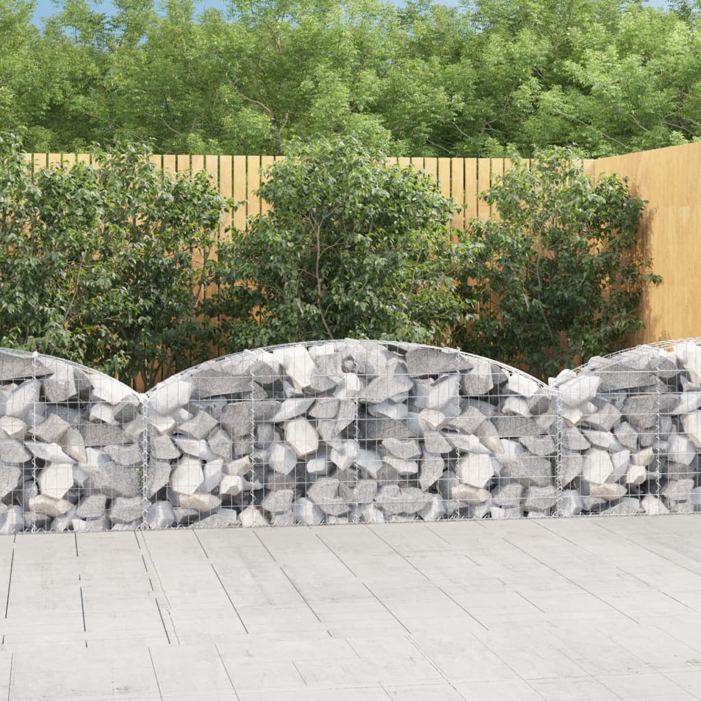 Vidaxl Schanskorf Gewölbe 200x30x60 80 cm verzinktes Eisen