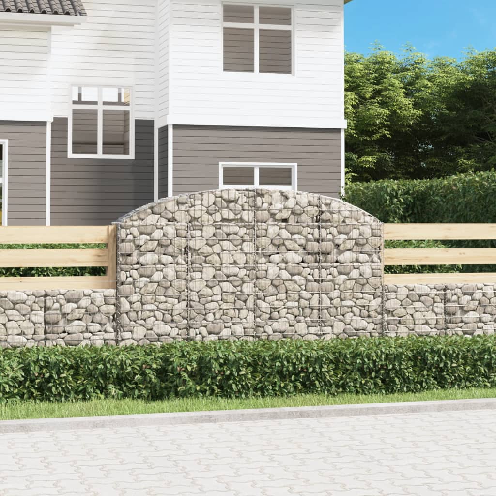 Vidaxl Schanskorf Gewölbe 200x30x120 140 cm verzinktes Eisen