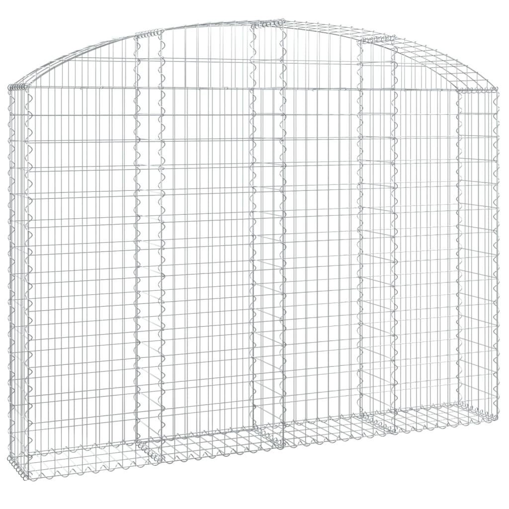 Vidaxl Schanskorf Gewölbe 200x30x140 160 cm verzinktes Eisen