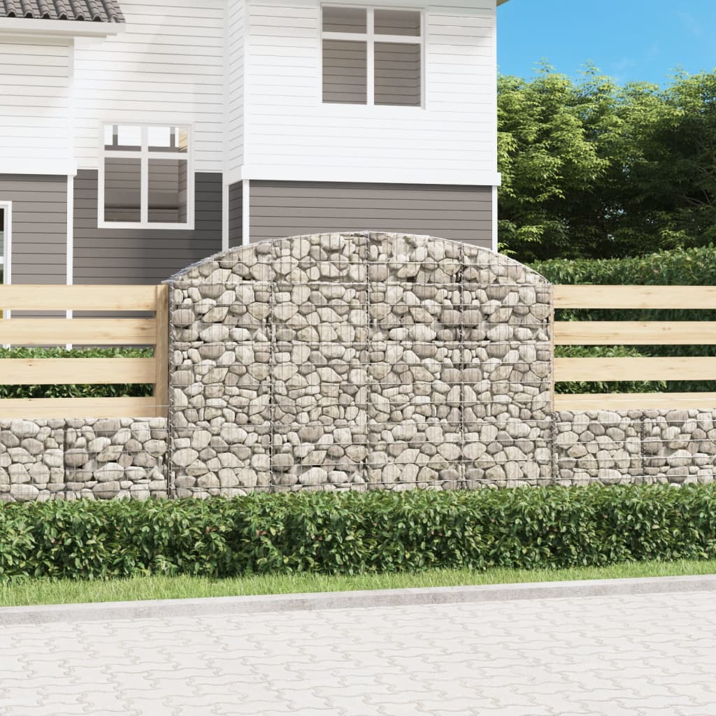 Vidaxl Schanskorf Gewölbe 200x30x140 160 cm verzinktes Eisen