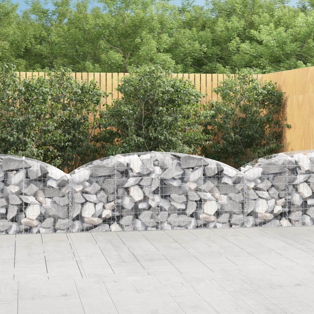 Vidaxl Schanskorf Gewölbe 200x50x60 80 cm verzinktes Eisen