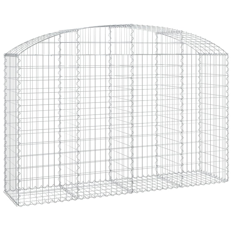 Vidaxl Schanskorf Gewölbe 200x50x120 140 cm verzinktes Eisen