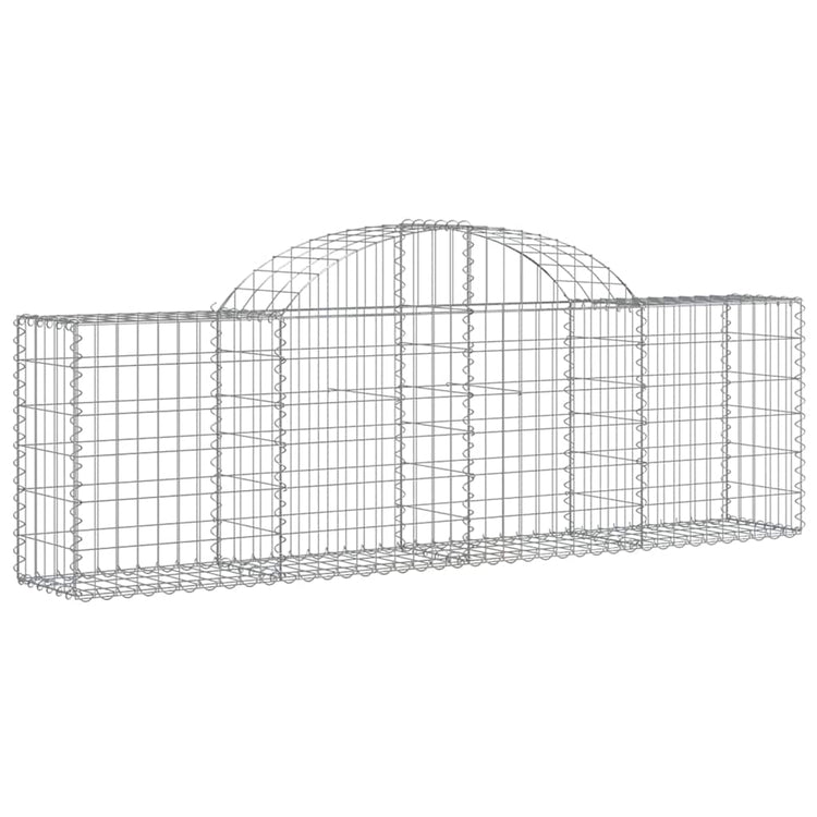 Vidaxl Schanskorf Gewölbe 200x30x60 80 cm verzinktes Eisen