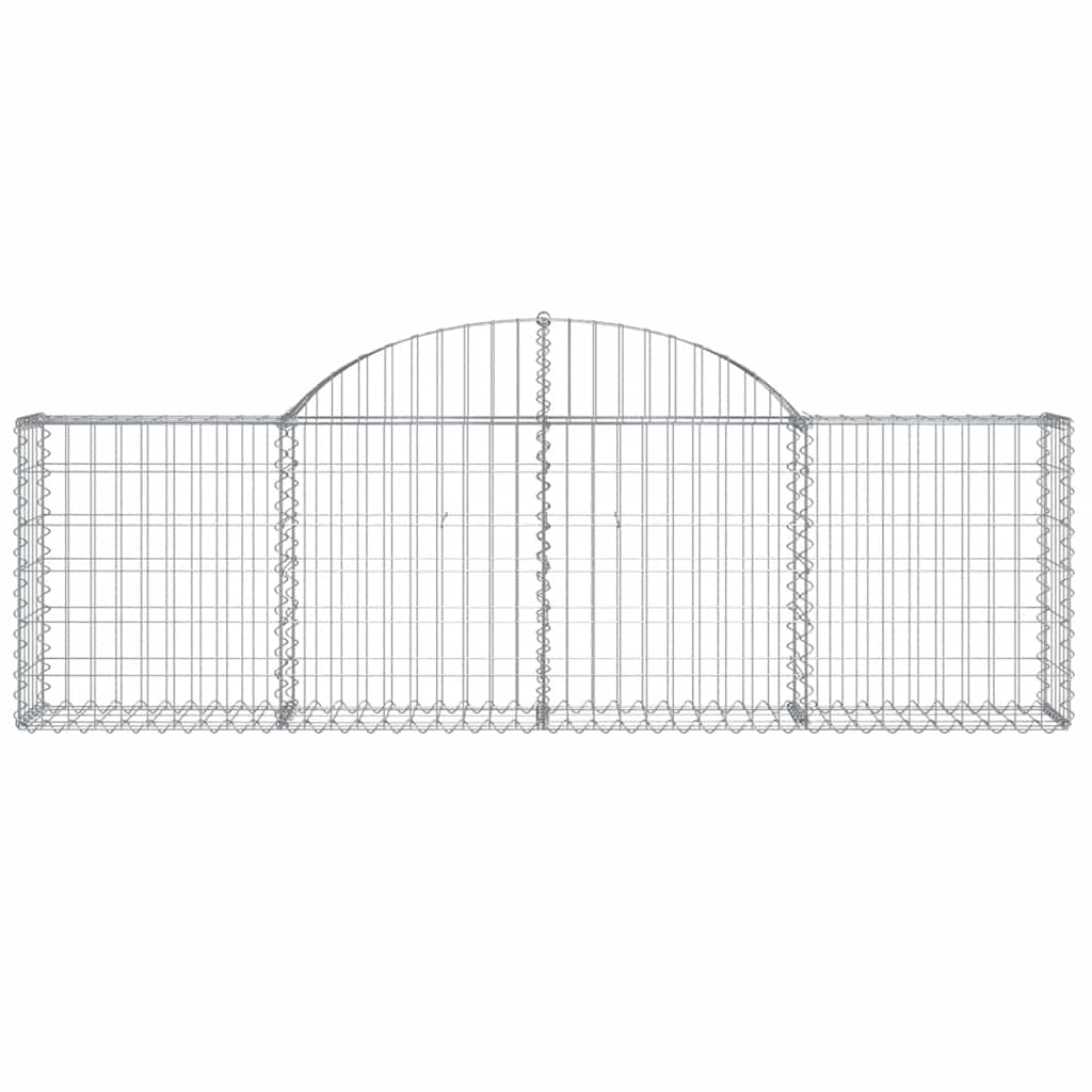 Vidaxl Schanskorf Gewölbe 200x30x60 80 cm verzinktes Eisen