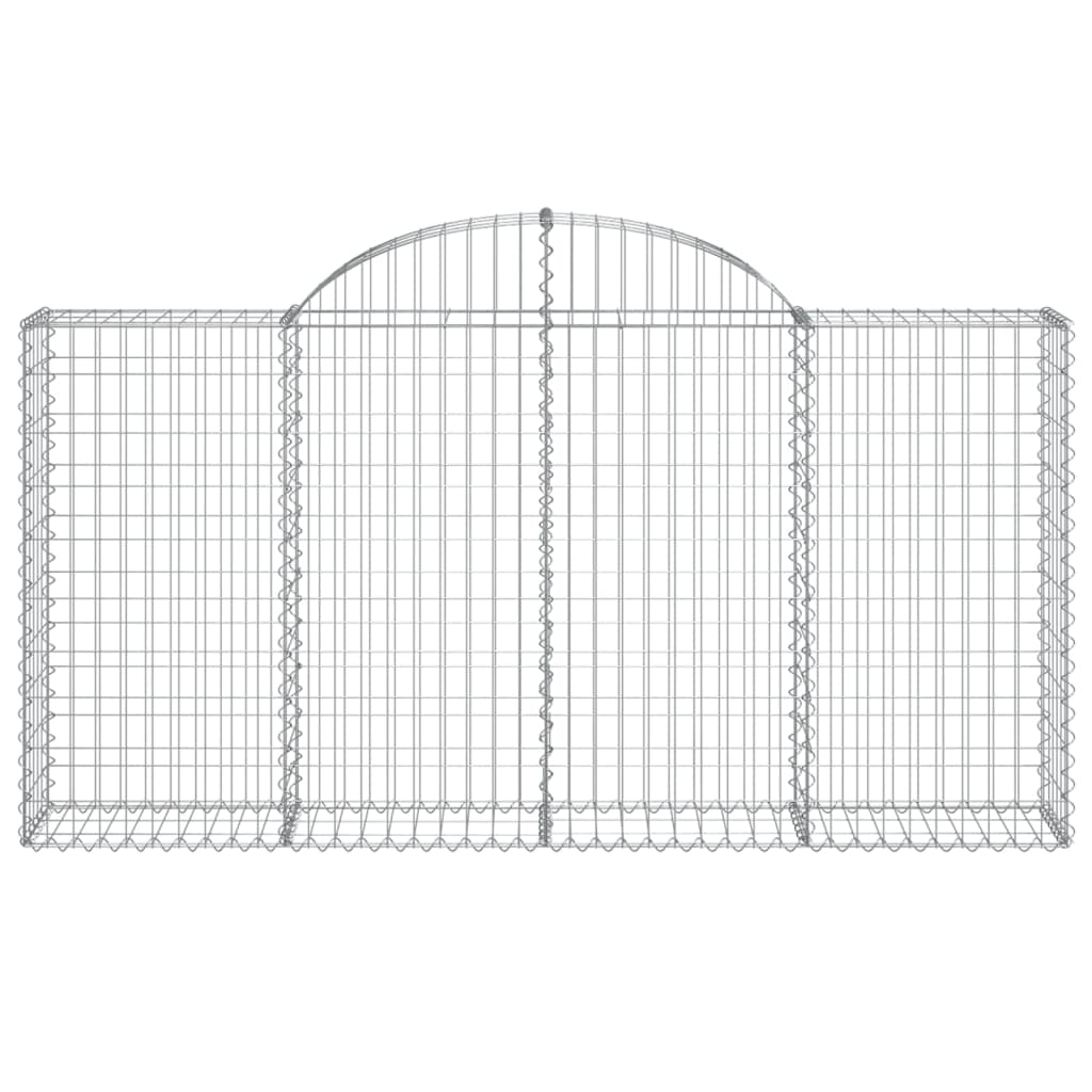 Vidaxl Schanskorf Gewölbe 200x30x100 120 cm verzinktes Eisen