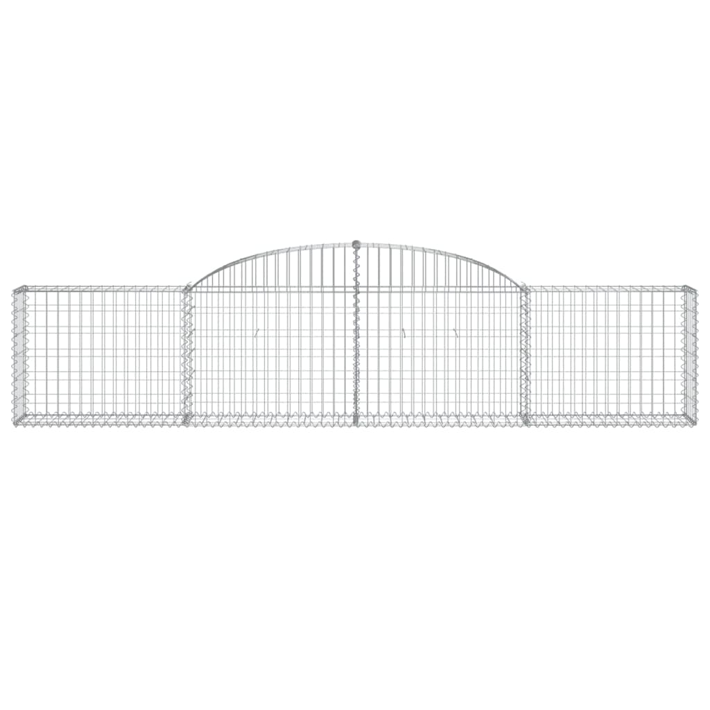 Vidaxl Schanskorf Gewölbe 300x30x60 80 cm verzinktes Eisen
