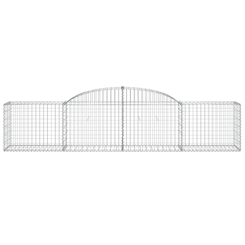 Vidaxl Schanskorf Gewölbe 300x50x60 80 cm verzinktes Eisen