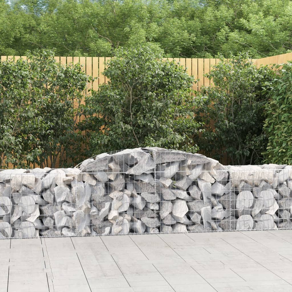 Vidaxl Schanskorf Gewölbe 300x50x60 80 cm verzinktes Eisen