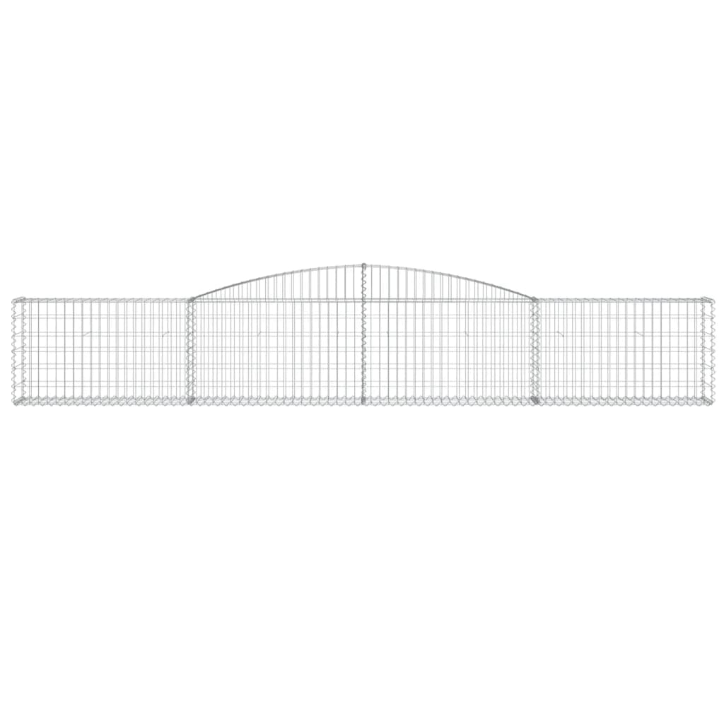 Vidaxl Schanskorf Gewölbe 400x30x60 80 cm verzinktes Eisen