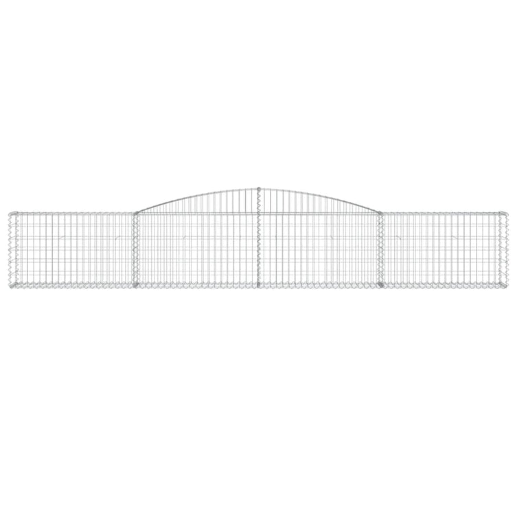 Vidaxl Schanskorf Gewölbe 400x30x60 80 cm verzinktes Eisen