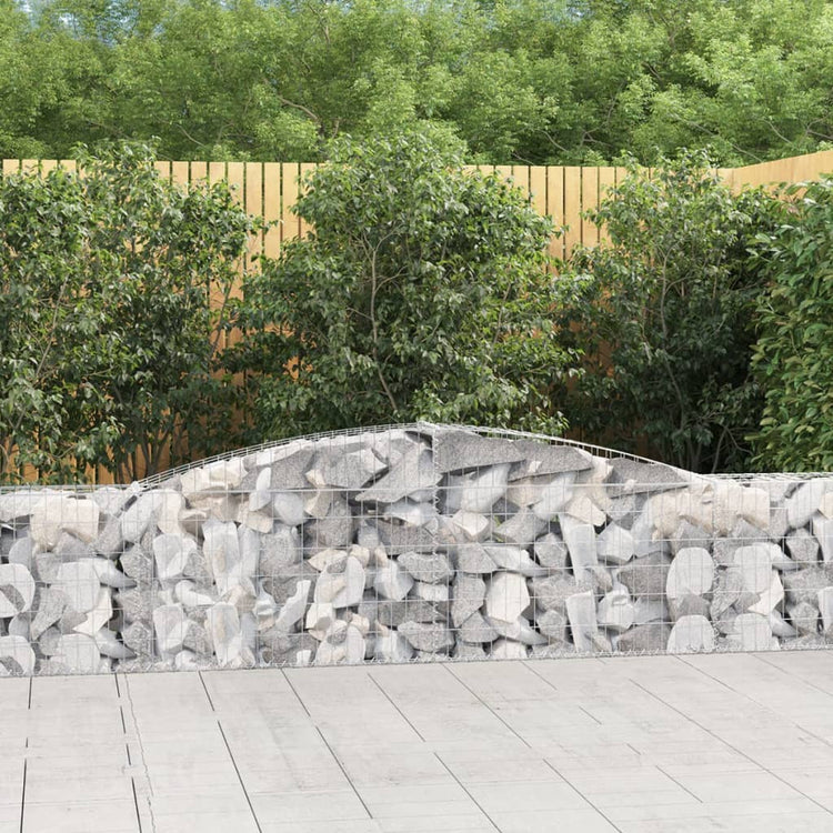 Vidaxl Schanskorf Gewölbe 400x30x60 80 cm verzinktes Eisen