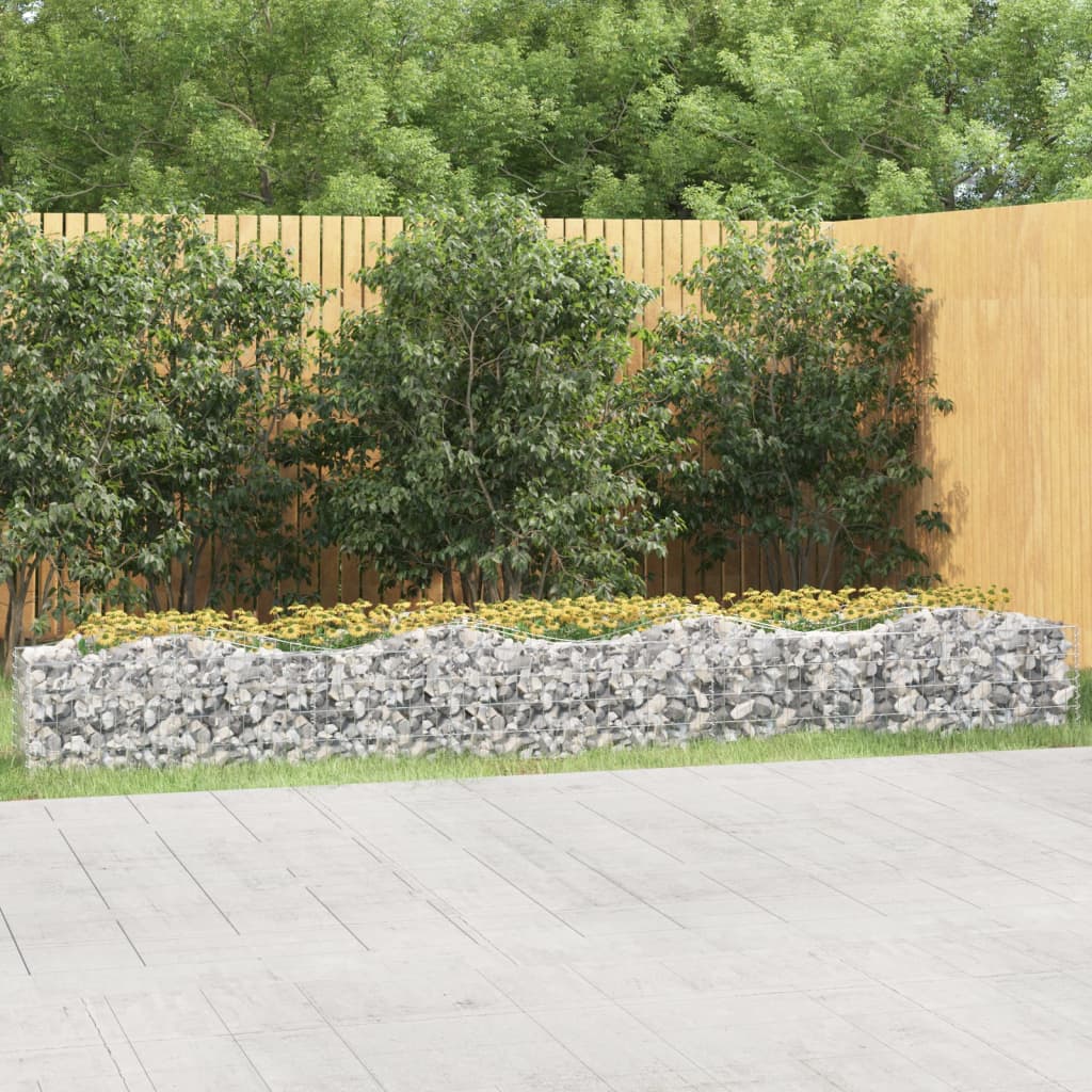 Vidaxl Schanskorf Gewölbe erhöhte 400x50x50 cm verzinktes Eisen