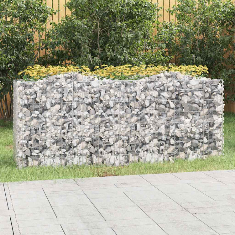VIDAXL SCHANSKORF VULTED erhöhte 200x50x100 cm verzinkte Eisen