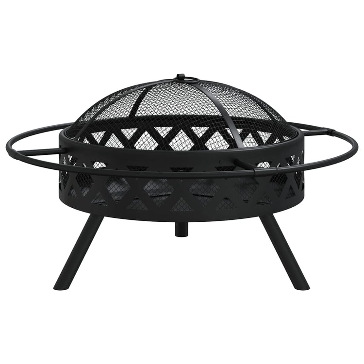 Vidaxl -Kamin mit Poker xxl 70 cm Stahl