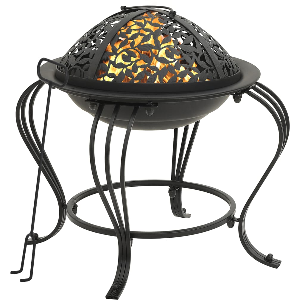 Vidaxl Fire Place mit Poker 49 cm Stahl