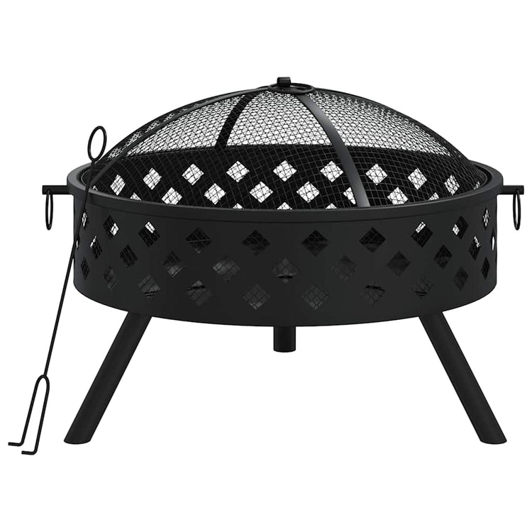 Vidaxl -Kamin mit Poker xxl 58 cm Stahl
