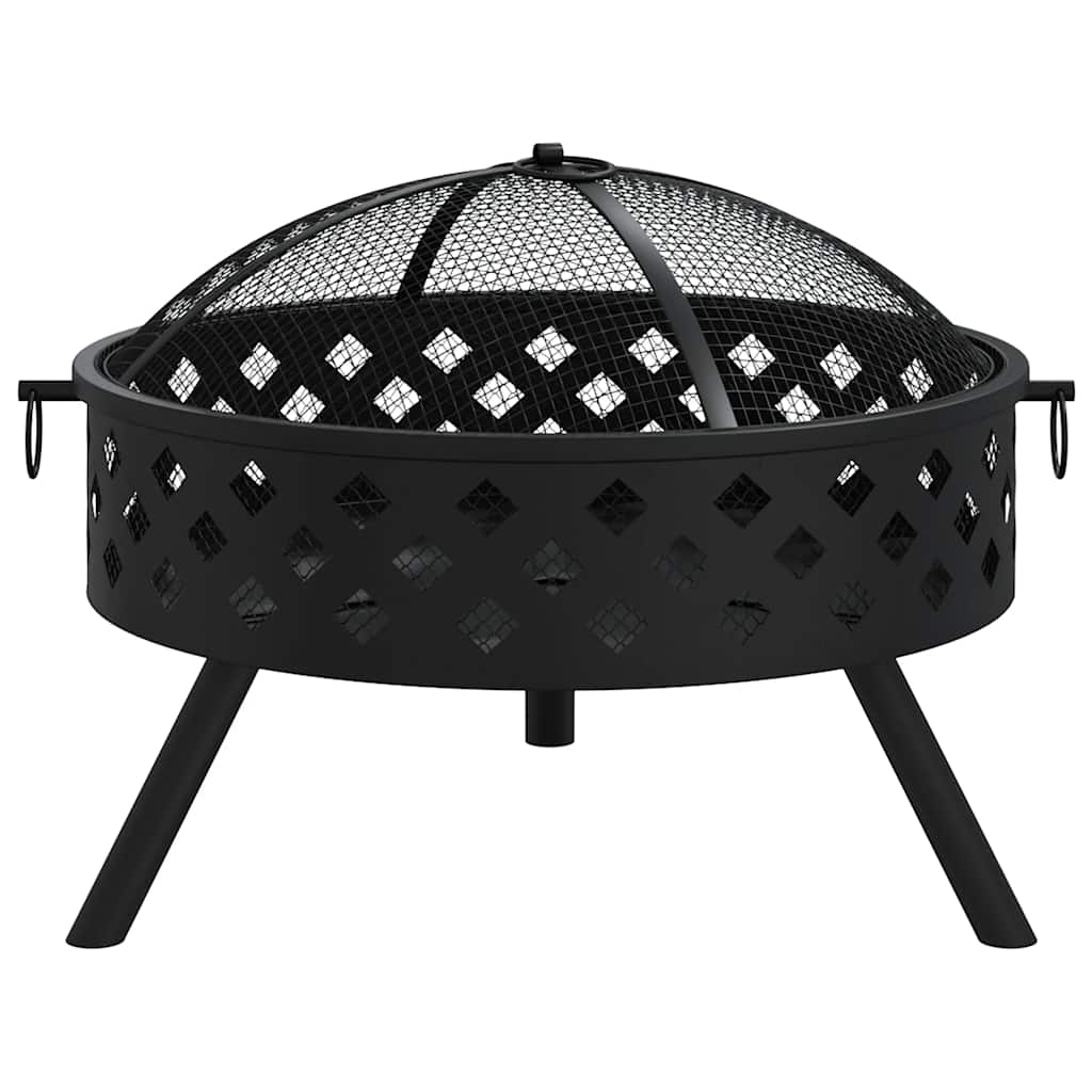 Vidaxl -Kamin mit Poker xxl 58 cm Stahl