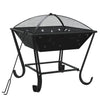 Vidaxl -Kamin mit Poker xxl 50 cm Stahl
