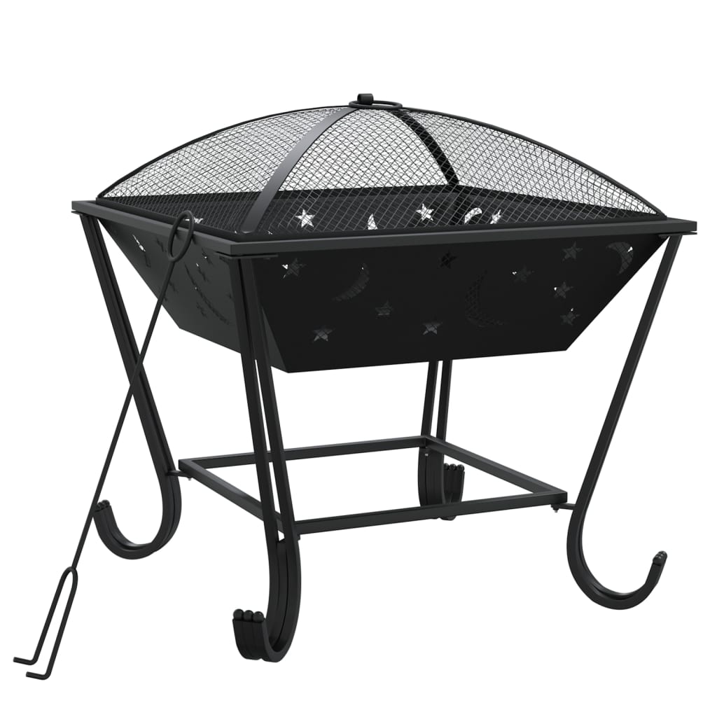 Vidaxl -Kamin mit Poker xxl 50 cm Stahl