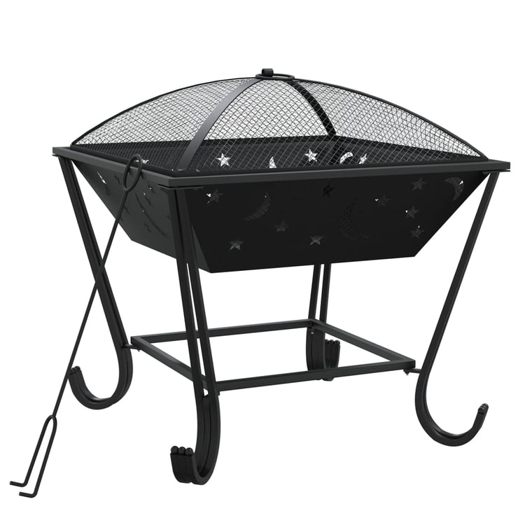 Vidaxl -Kamin mit Poker xxl 50 cm Stahl