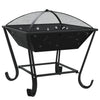 Vidaxl -Kamin mit Poker xxl 50 cm Stahl
