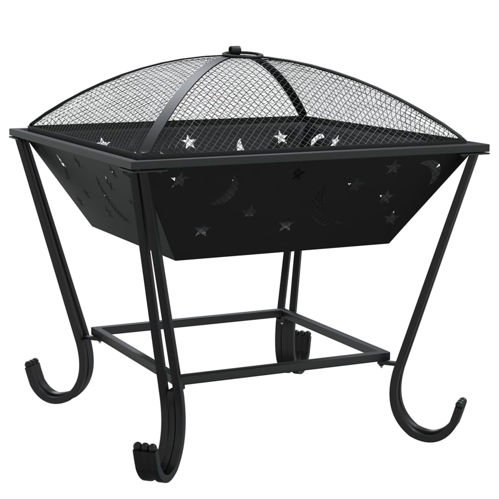 Vidaxl -Kamin mit Poker xxl 50 cm Stahl