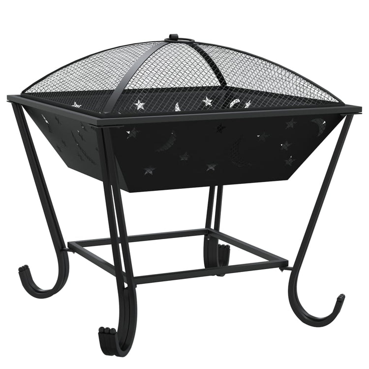 Vidaxl -Kamin mit Poker xxl 50 cm Stahl