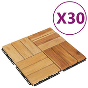 VIDAXL -Terrassenfliesen 30 x 30 x 30 cm Festes Teakholzholz - afbeelding 2