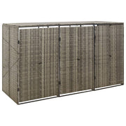 VIDAXL -Containerspeicher Shutubbel 207x80x117 cm Poly Rattan Grau - afbeelding 1