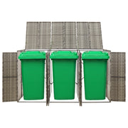 VIDAXL -Containerspeicher Shutubbel 207x80x117 cm Poly Rattan Grau - afbeelding 2