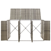 VIDAXL -Containerspeicher Shutubbel 207x80x117 cm Poly Rattan Grau - afbeelding 3