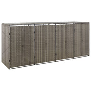VIDAXL -Containerspeicher vier -Time 274x80x117 cm Poly Rattan Grey - afbeelding 1