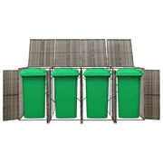 VIDAXL -Containerspeicher vier -Time 274x80x117 cm Poly Rattan Grey - afbeelding 5