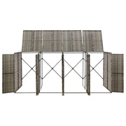 VIDAXL -Containerspeicher vier -Time 274x80x117 cm Poly Rattan Grey - afbeelding 3