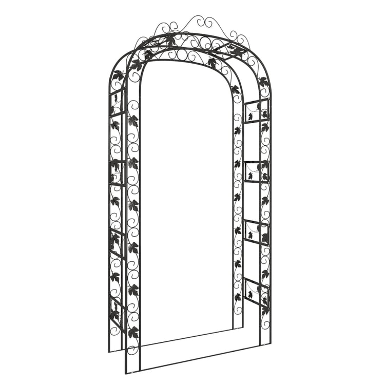 Vidaxl Gardenbog 116x45x240 cm Stahlschwarz