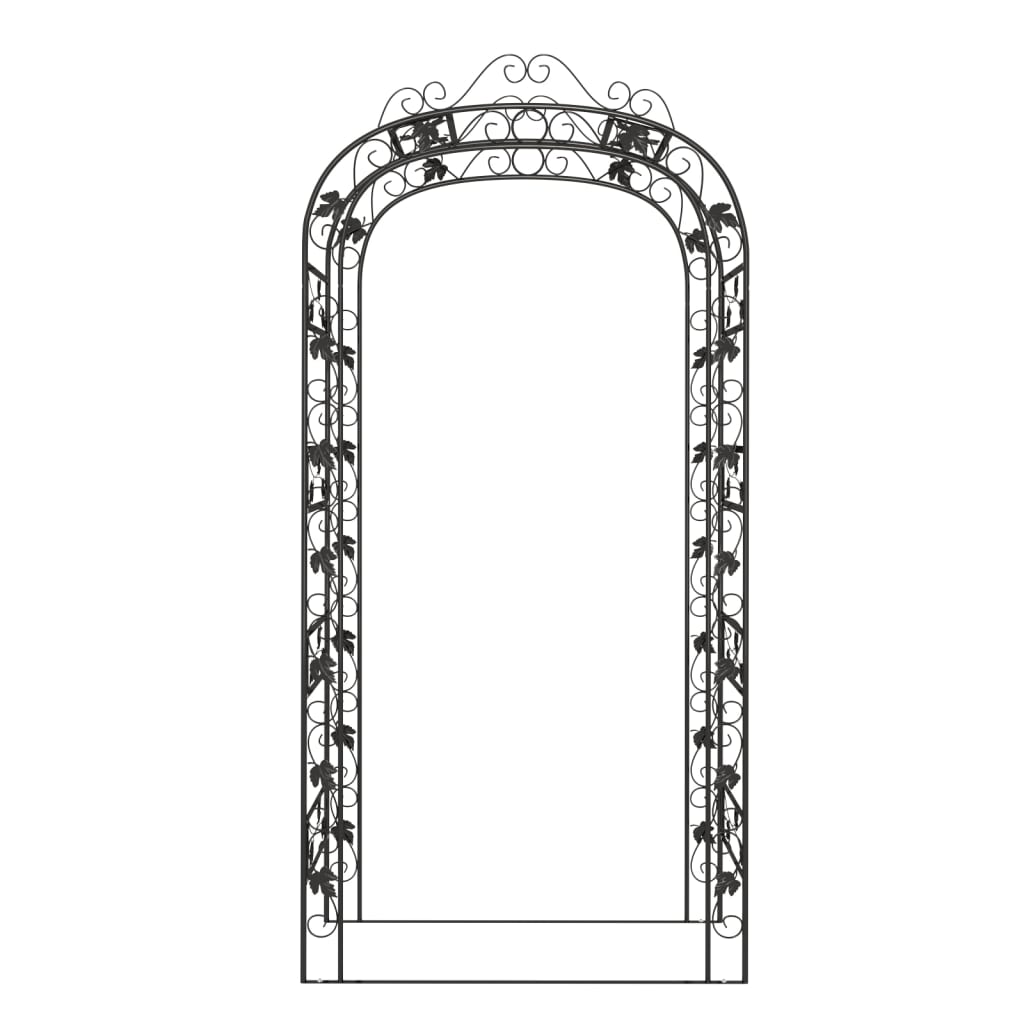 Vidaxl Gardenbog 116x45x240 cm Stahlschwarz