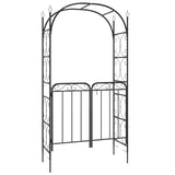 Vidaxl Gartenbogen mit Port 108x45x235 cm Stahl schwarz - afbeelding 2
