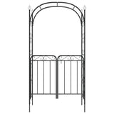 Vidaxl Gartenbogen mit Port 108x45x235 cm Stahl schwarz - afbeelding 3