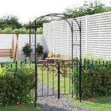 Vidaxl Gartenbogen mit Port 108x45x235 cm Stahl schwarz - afbeelding 1