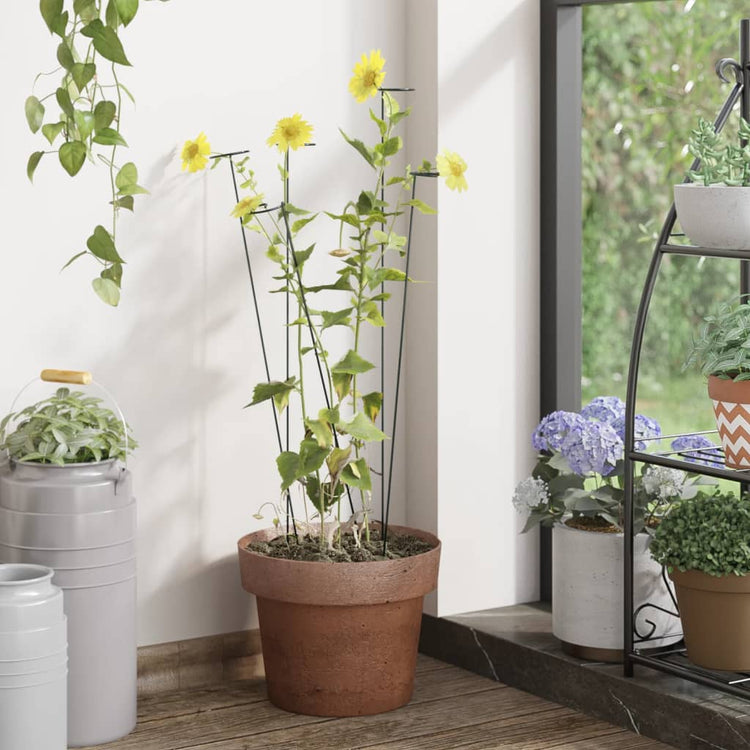 VIDAXL -Pflanzeneinsätze 20 St 91 cm Stahl dunkelgrün