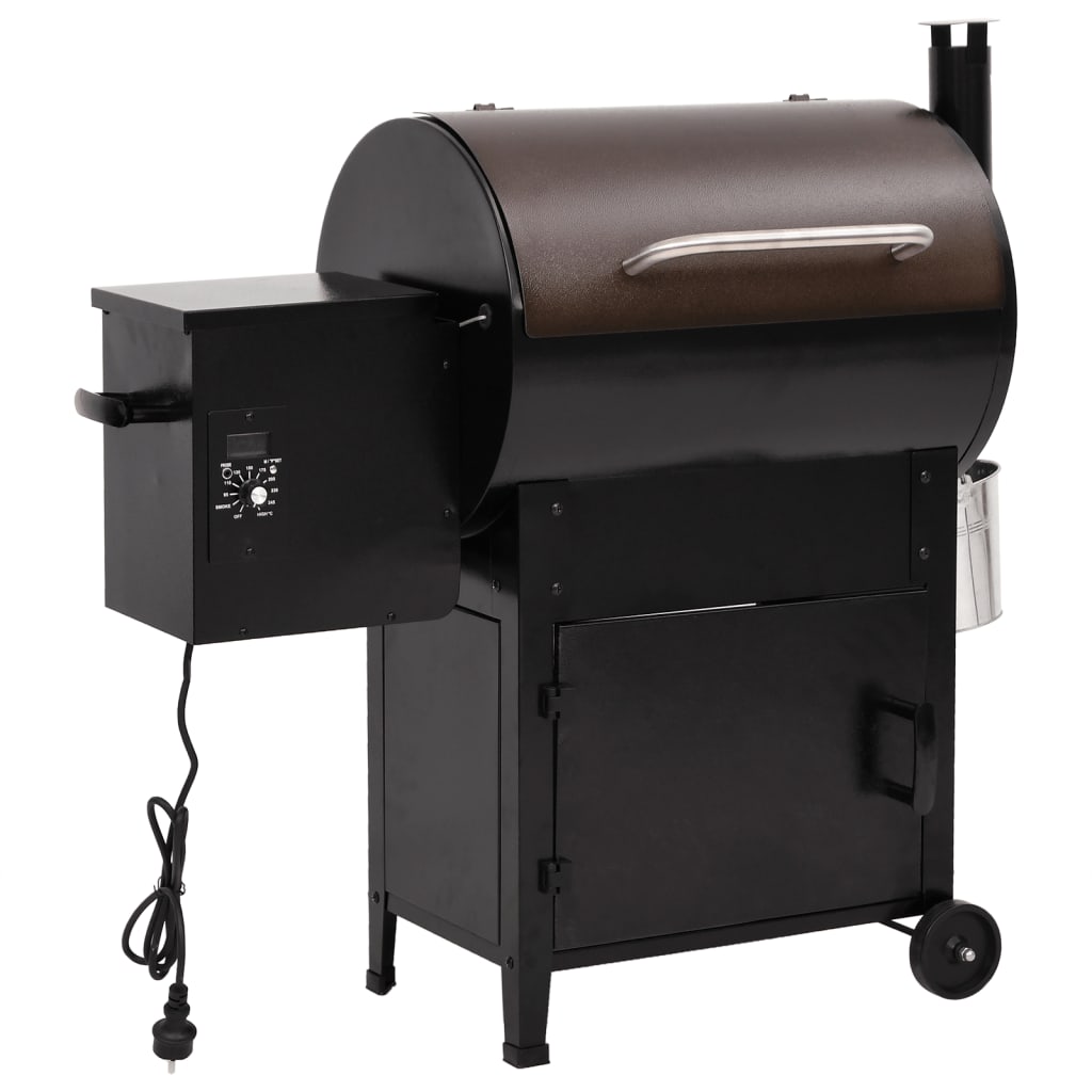 Vidaxl Pelletbarbecue mit Schornstein 104 cm Eisenschwarz