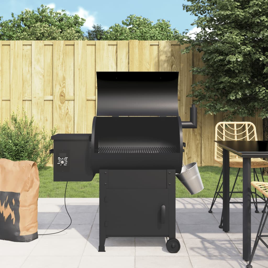 Vidaxl Pelletbarbecue mit Schornstein 104 cm Eisenschwarz
