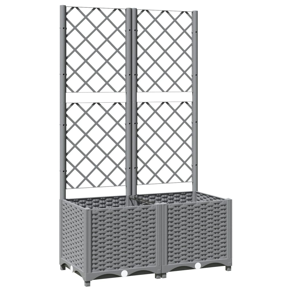 VIDAXL -Planungsbox mit SLAT 80x40x136 cm Polypropen hellgrau