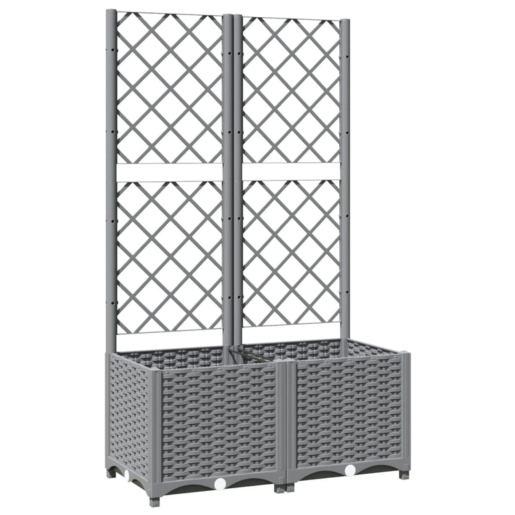 VIDAXL -Planungsbox mit SLAT 80x40x136 cm Polypropen hellgrau