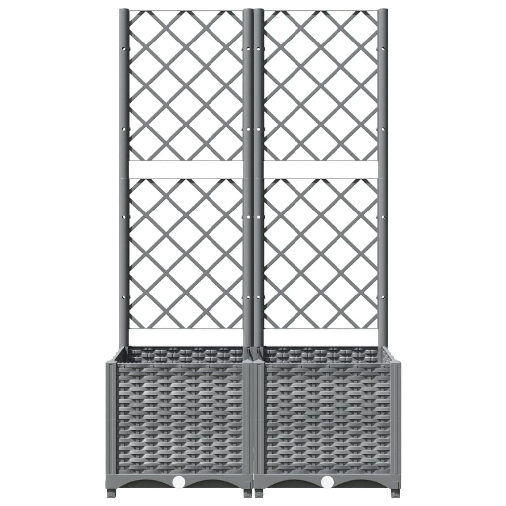 VIDAXL -Planungsbox mit SLAT 80x40x136 cm Polypropen hellgrau