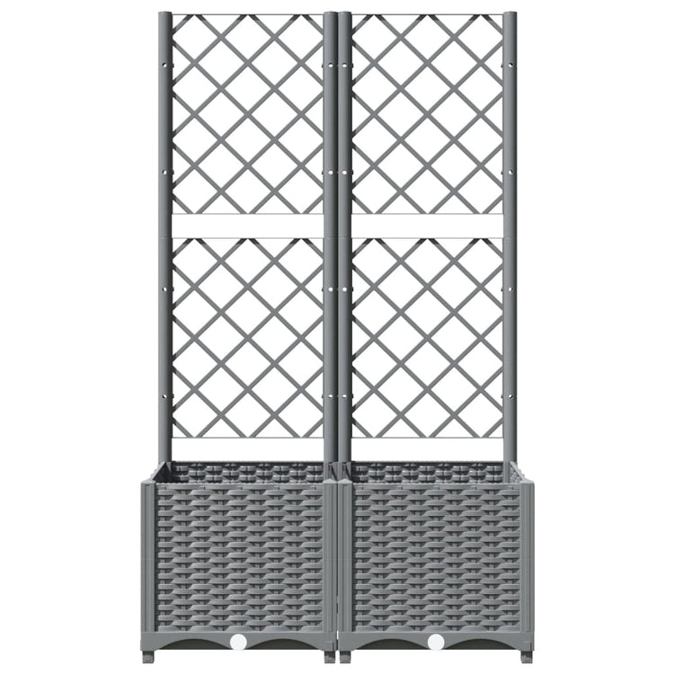 VIDAXL -Planungsbox mit SLAT 80x40x136 cm Polypropen hellgrau