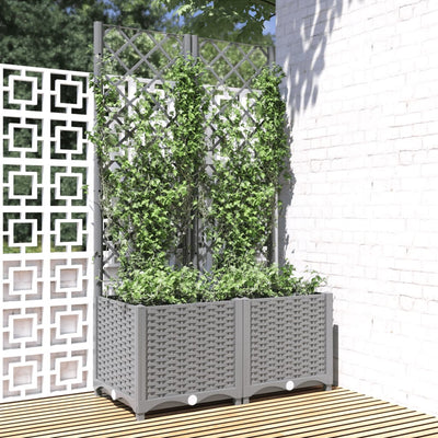 VIDAXL -Planungsbox mit SLAT 80x40x136 cm Polypropen hellgrau